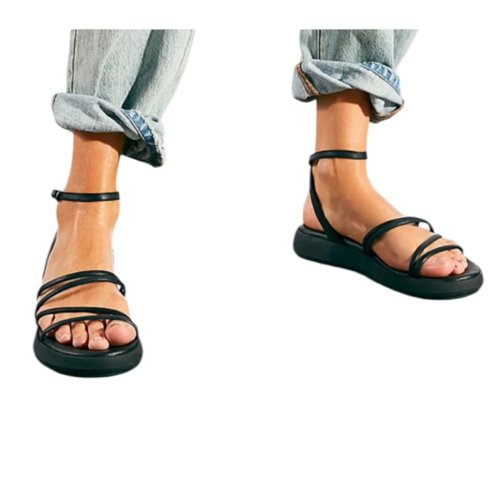Free People Womens Vivienne Strappy Sandal Black Size EU 41/ US 10